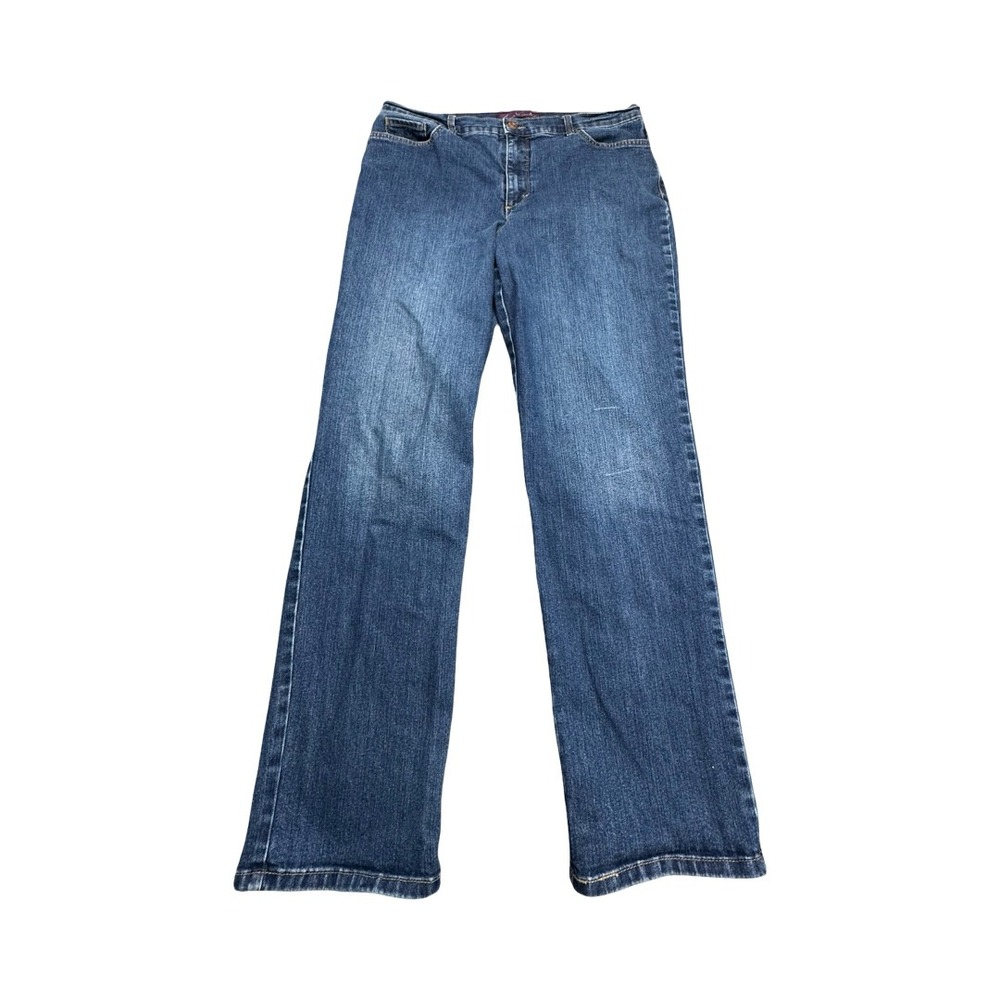 Gloria Vanderbilt Jeans Womens 14 Blue Amanda Straight Leg‎ High Rise Stretch